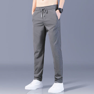 Calça Masculina Leve de Verão Tecido Gelado Respirável Casual