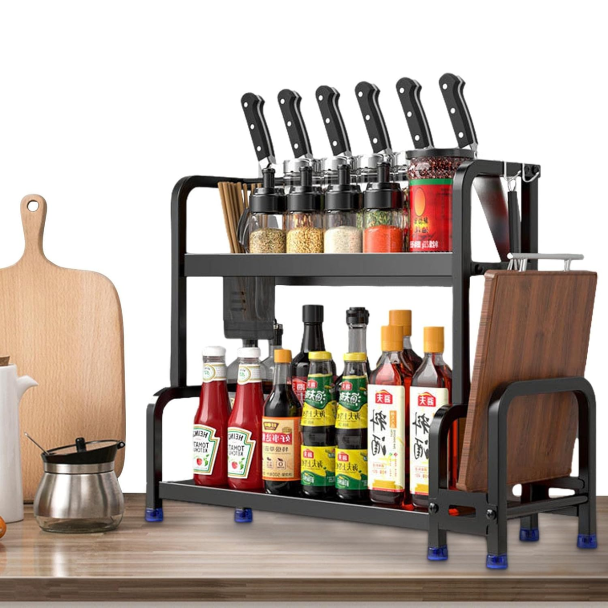 Organizador de Bancada Premium 2 Níveis Inox