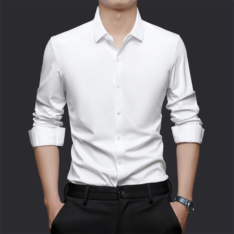 Camisa Social Masculina Manga Longa Slim Premium Branca